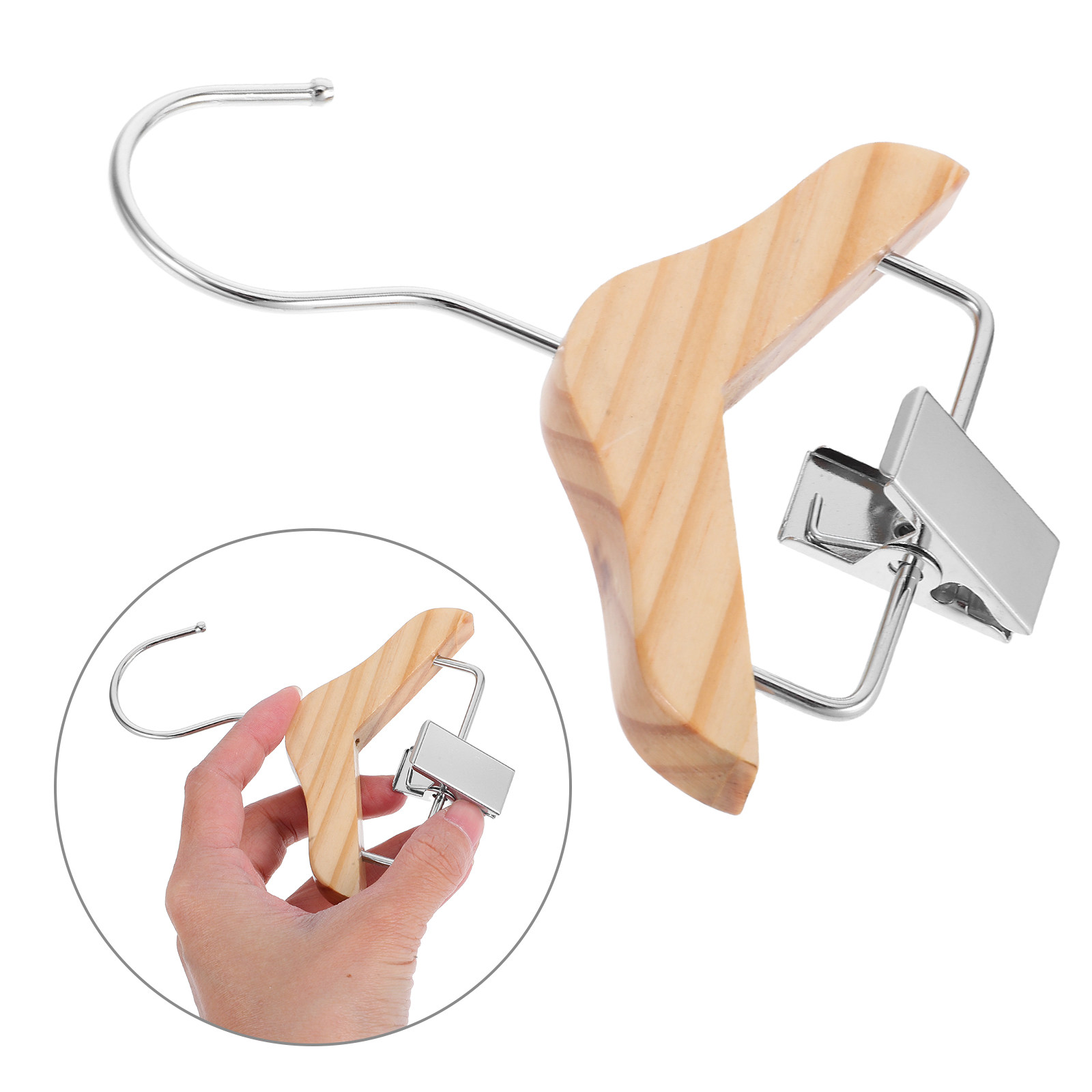 Baby Nursery Closet Organization - 5Pcs Small Wooden Baby Hangers with