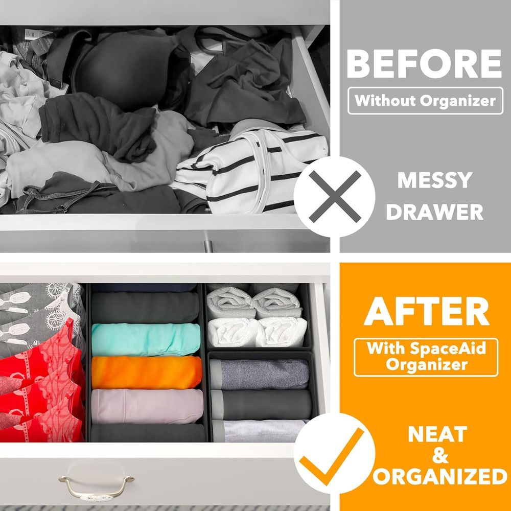 12 Pack Drawer Organizer Bins  - đánh giá và giá Baby Nursery Closet Organization