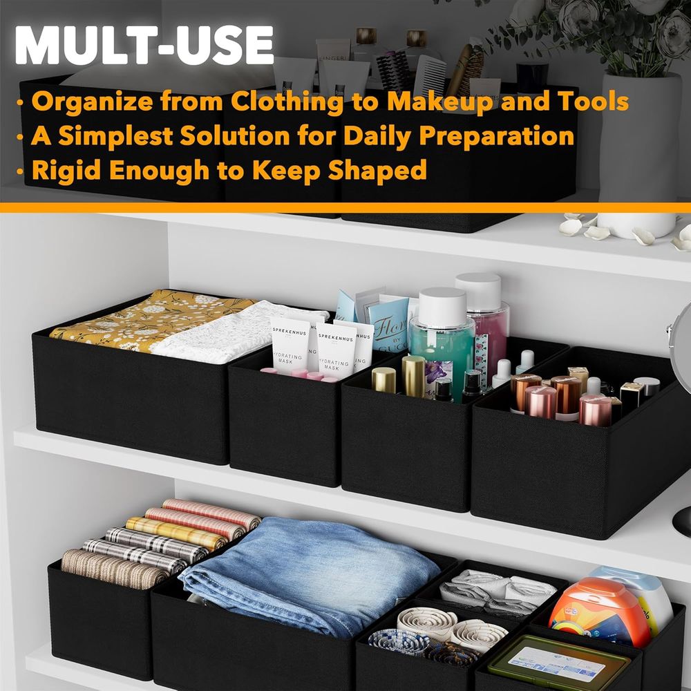 12 Pack Drawer Organizer Bins  - đánh giá và giá Baby Nursery Closet Organization