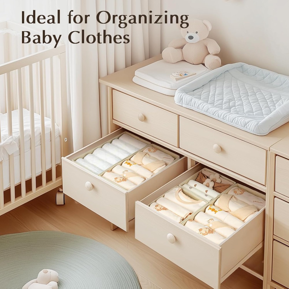 Fabric Drawer Organizers and S - đánh giá và giá Baby Nursery Closet Organization